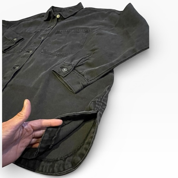 Hudson Ladies' Denim Shirt Jacket Women's Black OVERSIZE DENIM JACKET Size XXL - Picture 5 of 12